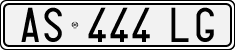 License plate of Italy, Cars (1994 year series)