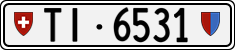 License plate of Switzerland, Cars