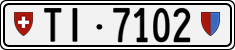 License plate of Switzerland, Cars