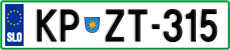 License plate of Slovenia, Cars
