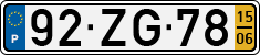 License plate of Portugal, Regular plates