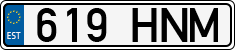 License plate of Estonia, Regular car plates