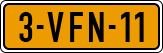 License plate of the Netherlands, Light Commercial Vehicles (1994 system)