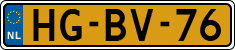 License plate of the Netherlands, Cars