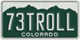 Colorado, Vanity Plates