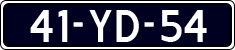 License plate of the Netherlands, Imported oldtimers (cars)