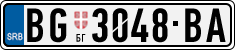 License plate of Serbia, Cars