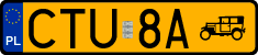 License plates of Poland, Oldtimers