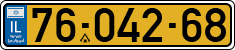License plate of Israel, Regular plates