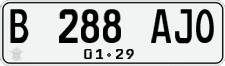 License plate of Indonesia, Regular plates