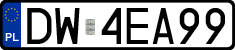 License plates of Poland, Regular car plates