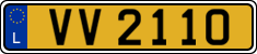 License plate of Luxembourg, 2003 year system