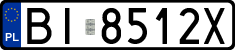 License plates of Poland, Regular car plates