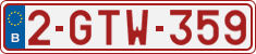License plate of Belgium, Regular plates (2010)