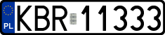 License plates of Poland, Regular car plates