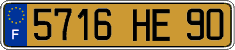 French license plate, FNI