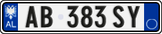 License plate of Albania, Cars (2011)