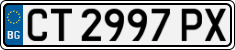 License plate of Bulgaria, Cars