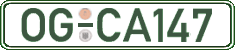 German license plate, Regular plates