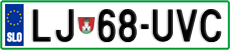 License plate of Slovenia, Cars