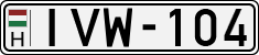 license plates of Hungary, Cars (1990)