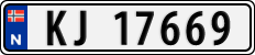 License plate of Norway, Cars