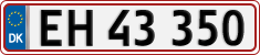 License plate of Denmark, Regular plates
