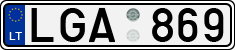 License plate of Lithuania, Cars