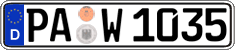 German license plate, Regular plates