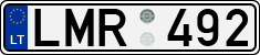 License plate of Lithuania, Cars