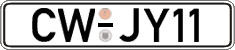German license plate, Regular plates
