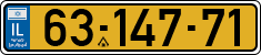 License plate of Israel, Regular plates