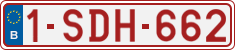 License plate of Belgium, Regular plates (2010)