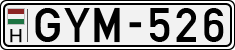 license plates of Hungary, Cars (1990)