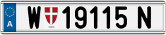 License plate of Austria, Regular plates