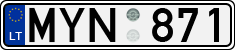 License plate of Lithuania, Cars