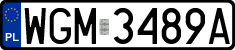 License plates of Poland, Regular car plates