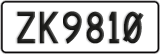 License plate of New Zealand, AB1(234)