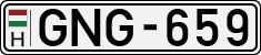 license plates of Hungary, Cars (1990)