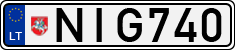 License plate of Lithuania, Cars