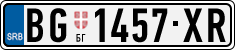 License plate of Serbia, Cars