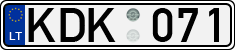 License plate of Lithuania, Cars