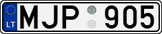 License plate of Lithuania, Cars
