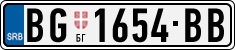 License plate of Serbia, Cars