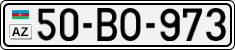 License plate of Azerbaijan, Cars