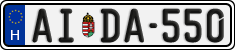 license plates of Hungary, Regular plates (2022)