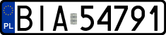 License plates of Poland, Regular car plates