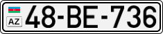 License plate of Azerbaijan, Cars