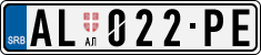 License plate of Serbia, Cars