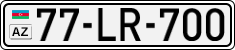 License plate of Azerbaijan, Cars
